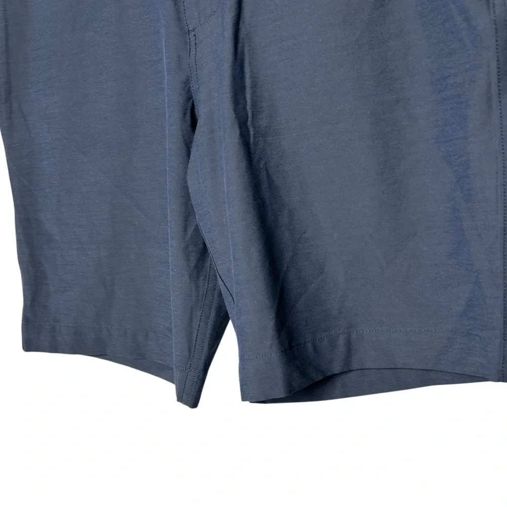 Faherty All Day Stretch Shorts Mens 31 9” Inseam Blue Flat Front Casual